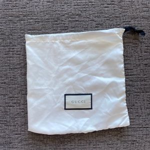 Gucci Empty White Satin Dust Bag for Belts and Wallets 9.5" x 9.5"